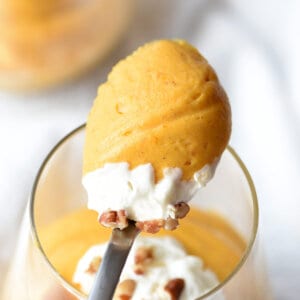 pumpkin fluff on a spoon