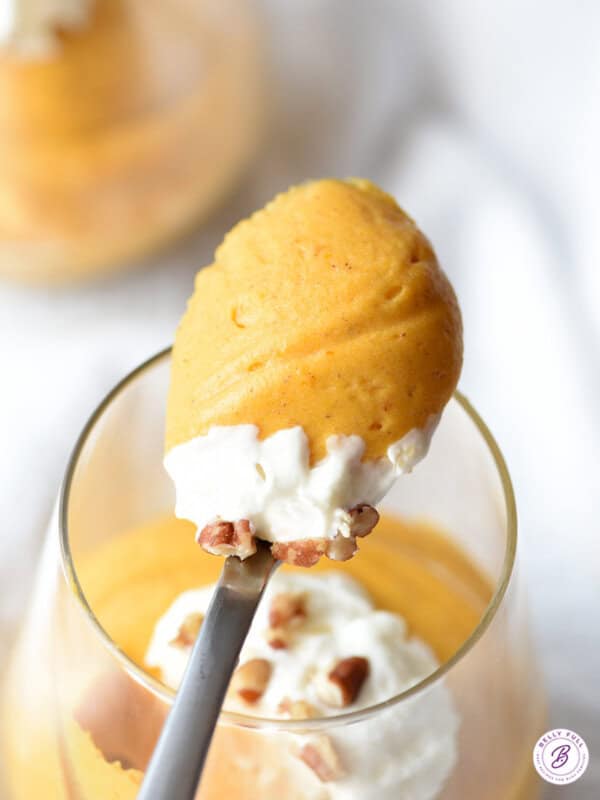 pumpkin fluff on a spoon