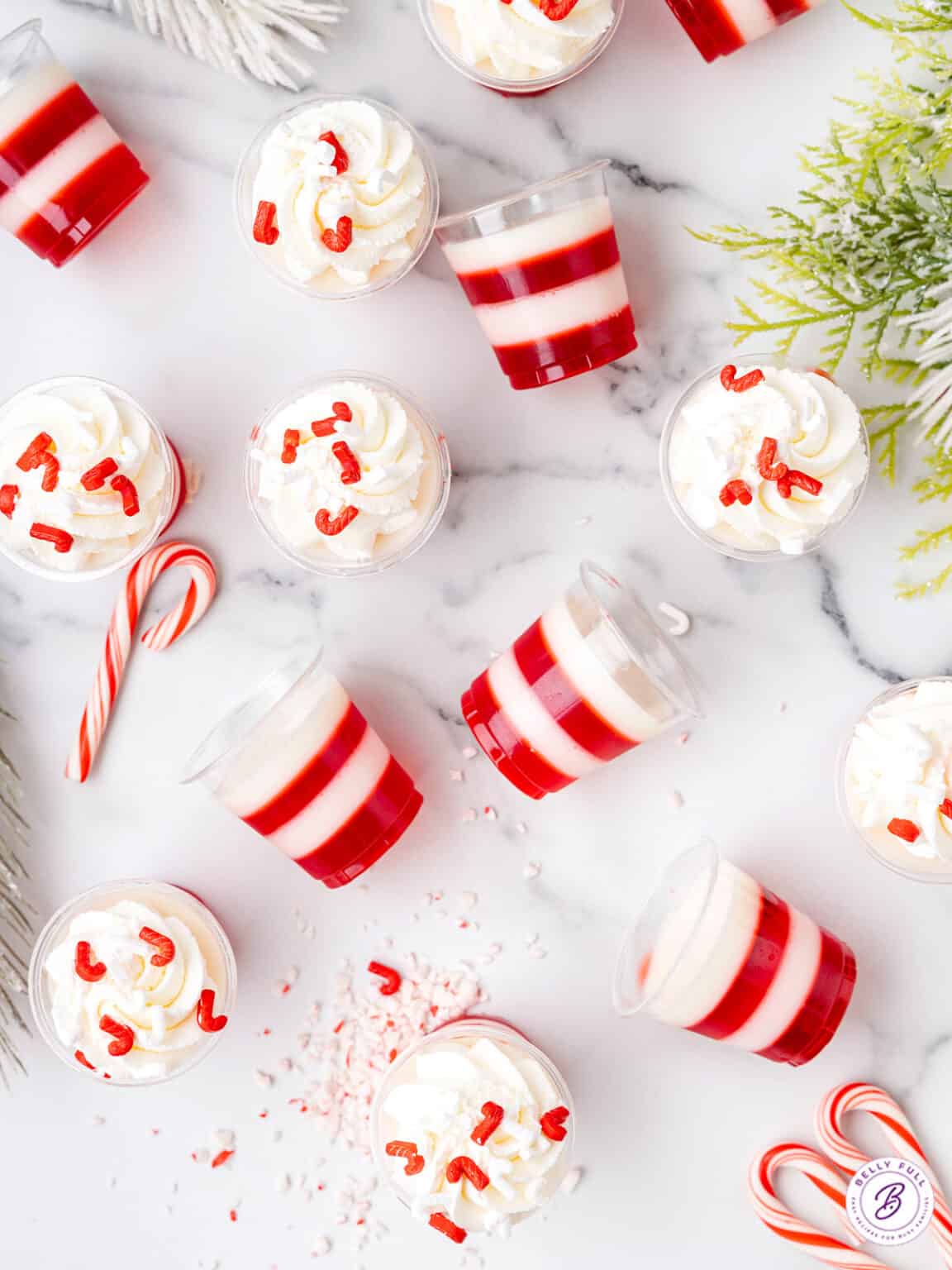 Candy Cane Jello Shots Belly Full