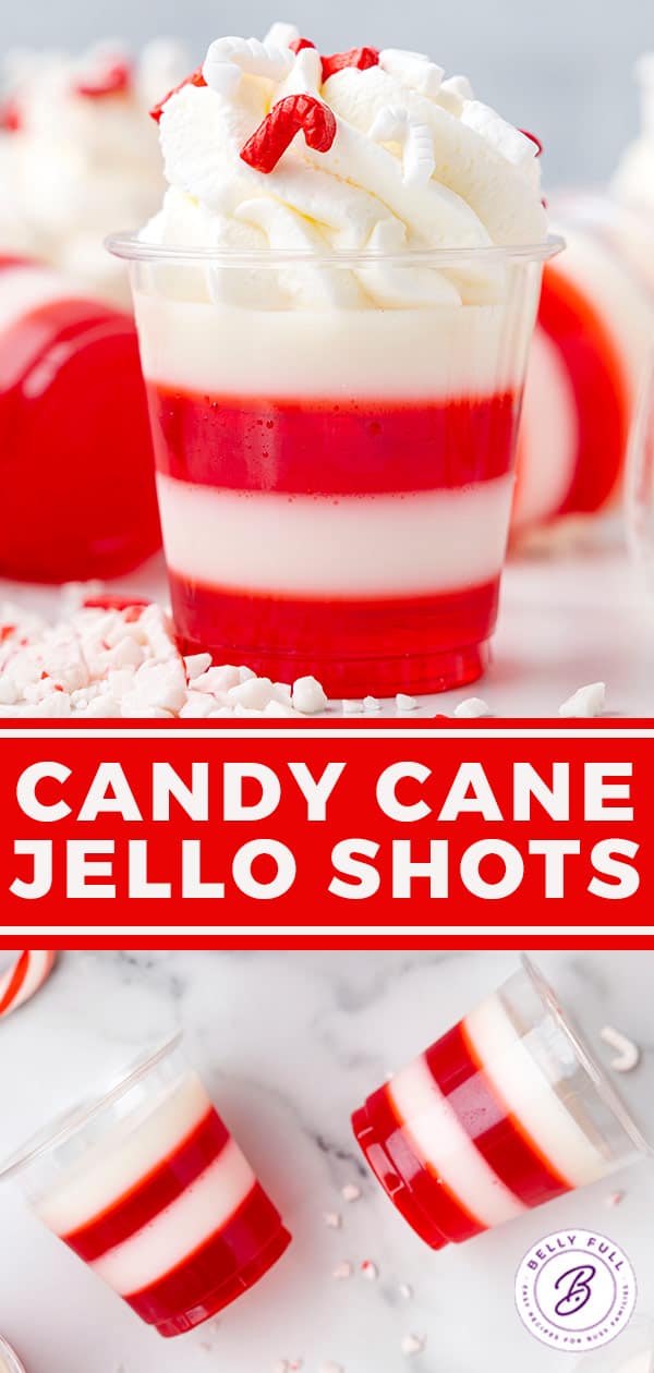 Candy Cane Jello Shots Belly Full
