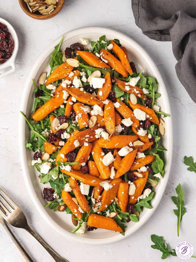 Roasted Carrot Salad {Easy Winter Salad} Belly Full