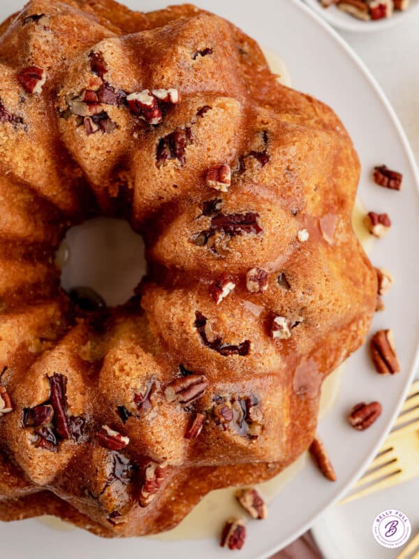 Butter Pecan Rum Cake Belly Full