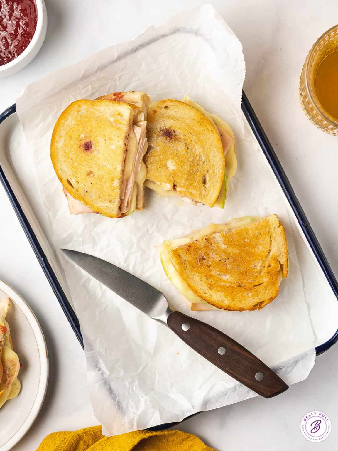 Turkey Brie Grilled Cheese Belly Full