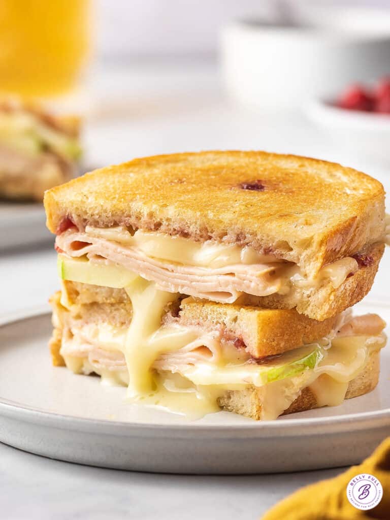 Turkey Brie Grilled Cheese Belly Full