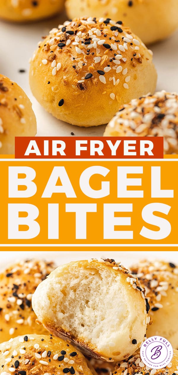Air Fryer Bagel Minis with Everything Seasoning Belly Full