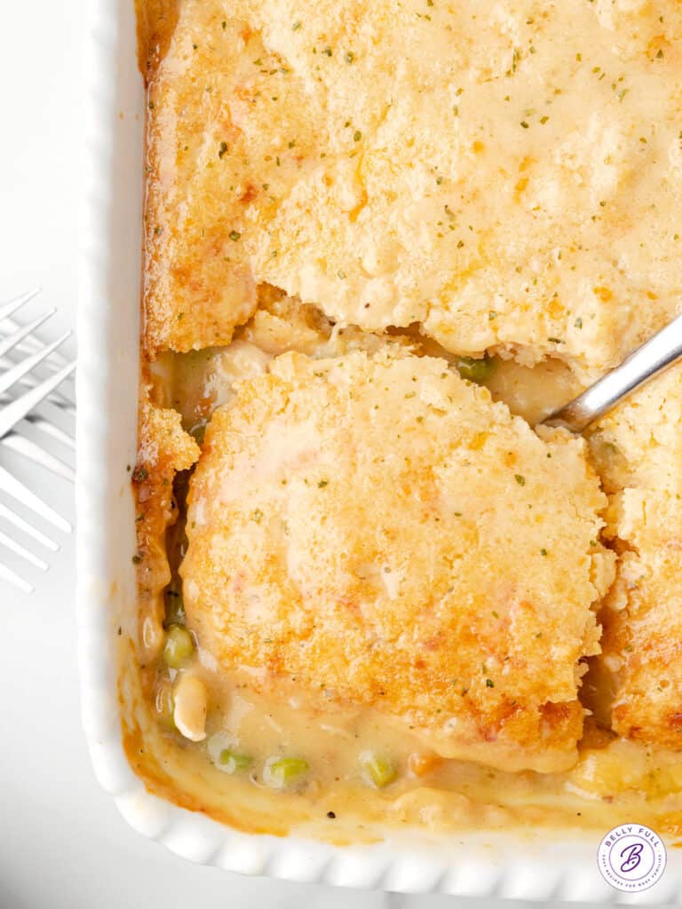 Chicken Pot Pie Cobbler Casserole Belly Full