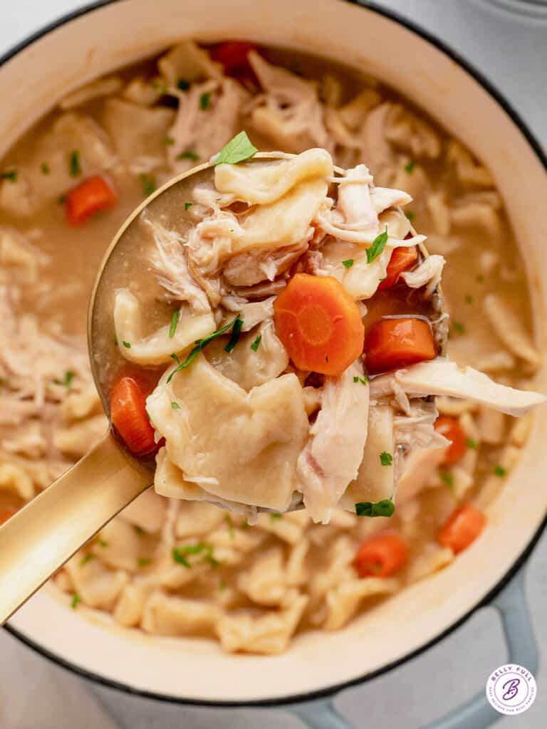 Easy Homemade Chicken and Dumplings Belly Full