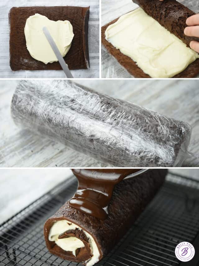 Chocolate Swiss Roll Cake Belly Full