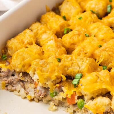 Cheeseburger Tater Tot Casserole - Belly Full