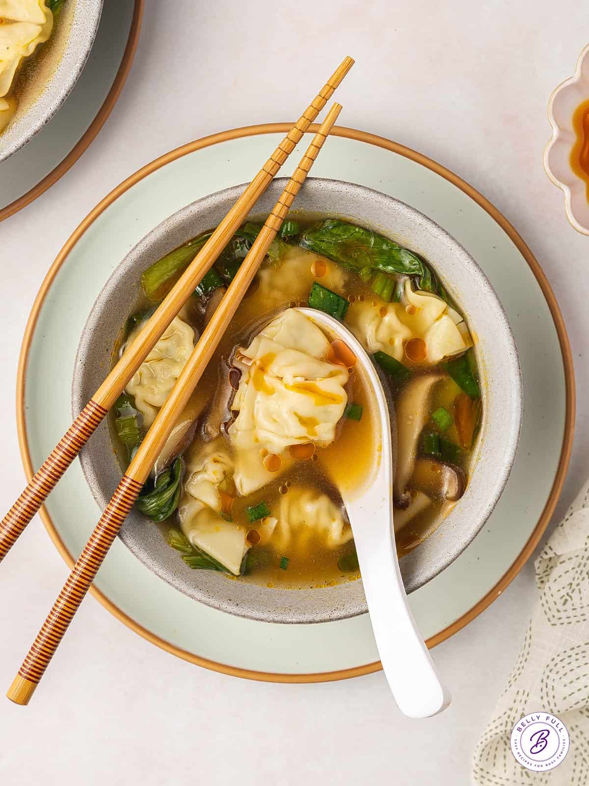 Quick Easy Wonton Soup Recipe Belly Full