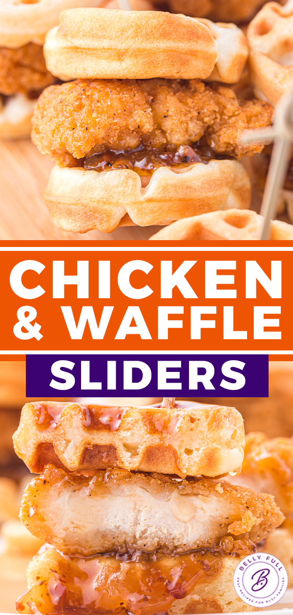 Easy Chicken and Waffle Sliders Belly Full
