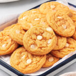 Creamsicle cookies on a tray