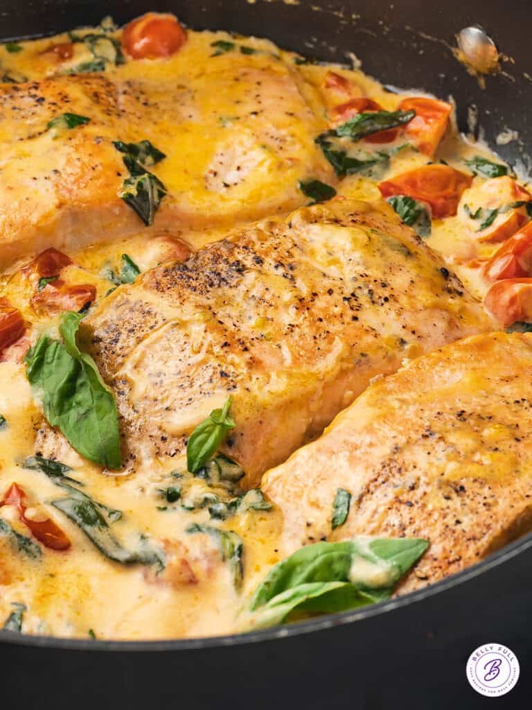 Tuscan Butter Salmon {quick, easy, incredible} Belly Full