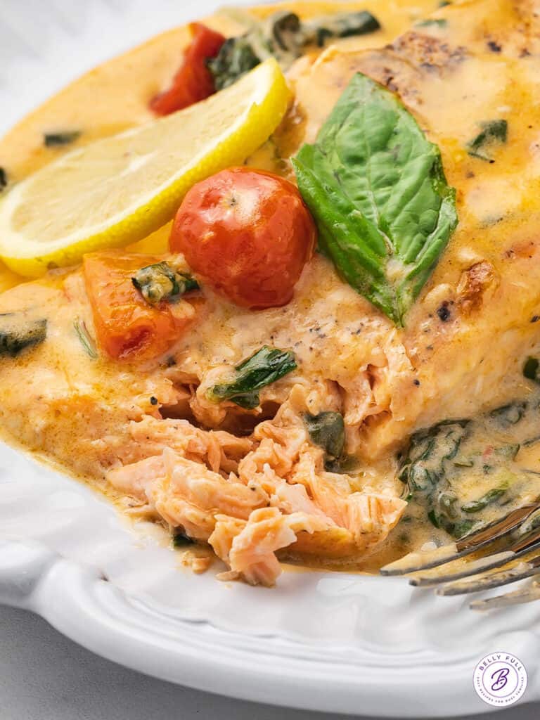 Tuscan Butter Salmon {quick, easy, incredible} Belly Full