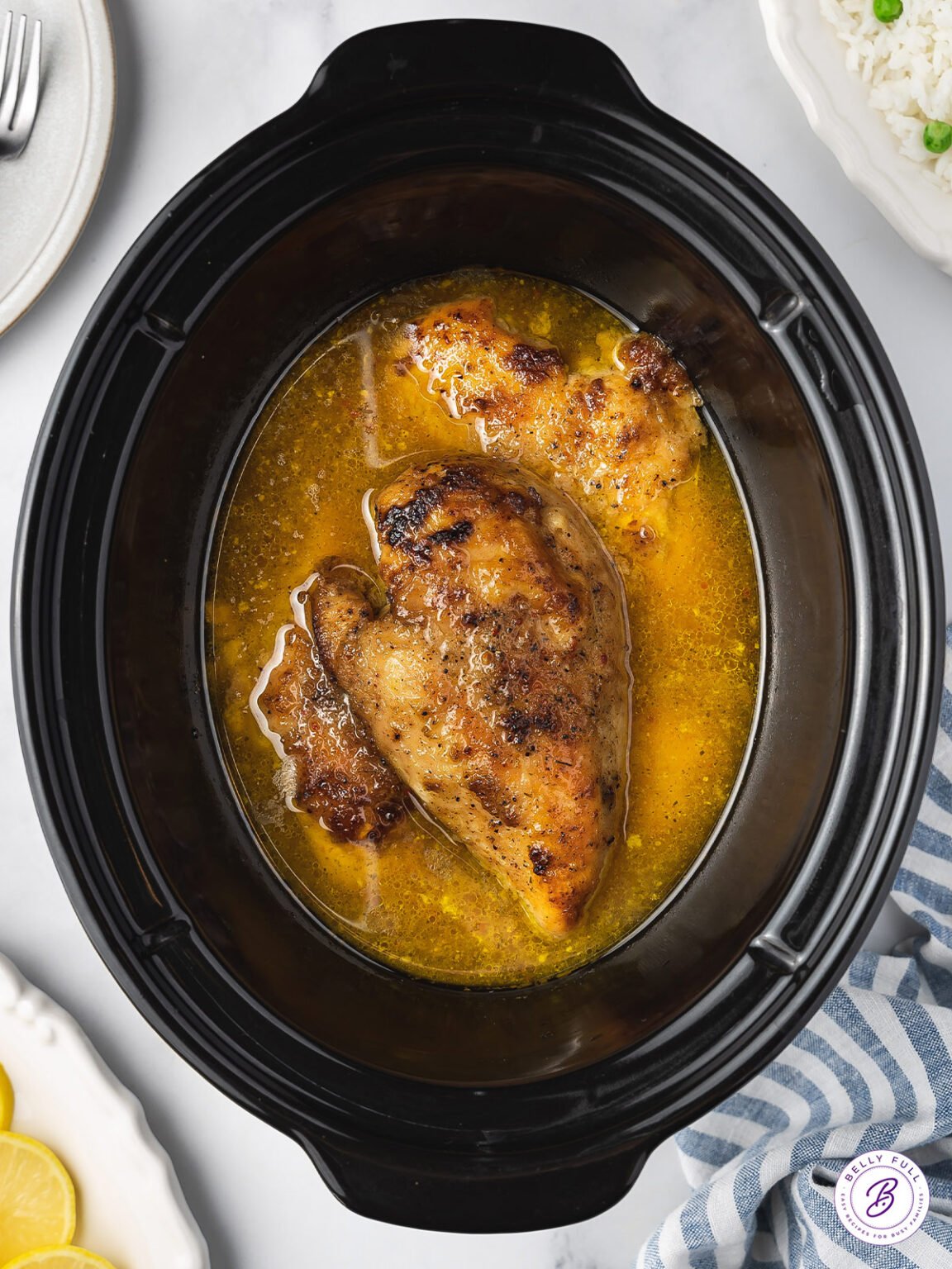 Slow Cooker Italian Lemon Chicken Belly Full