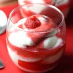 Raspberry mousse parfait