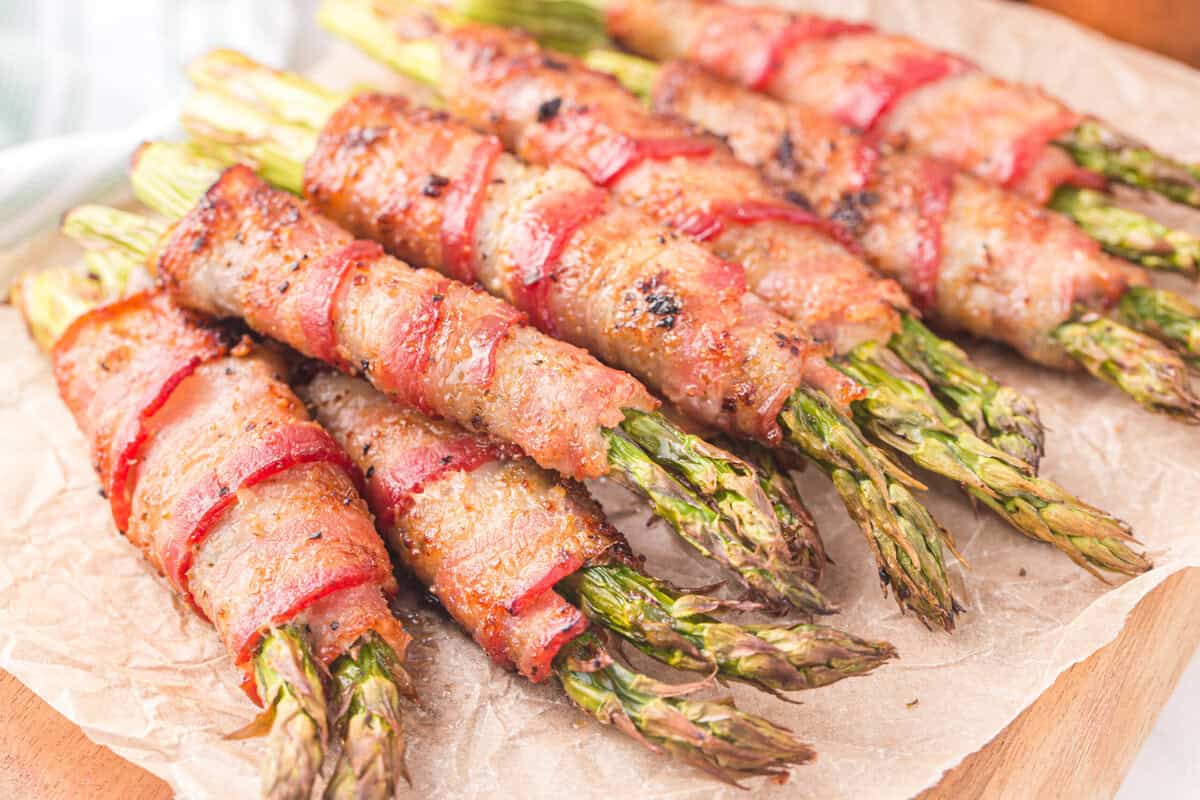 Bacon wrapped asparagus.