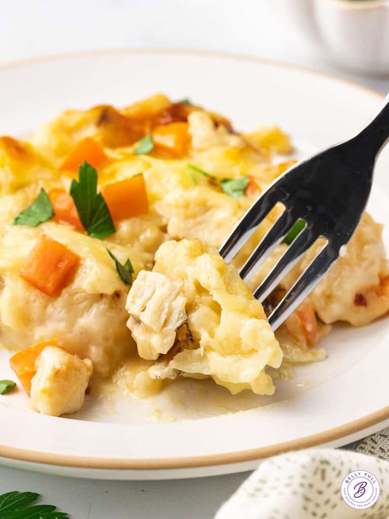 Chicken Alfredo Bubble Pizza Belly Full