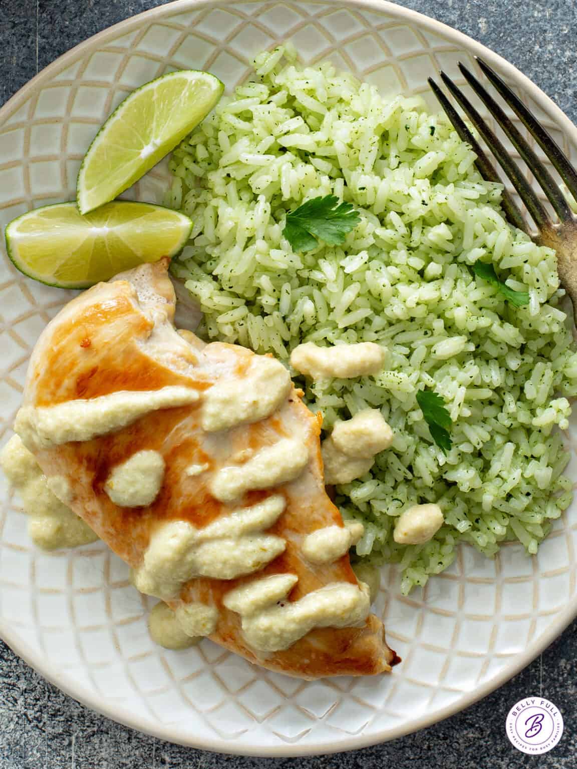 PanFried Chicken Breast with Chile Cream Belly Full