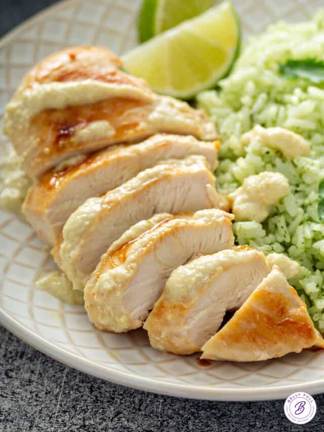 PanFried Chicken Breast with Chile Cream Belly Full