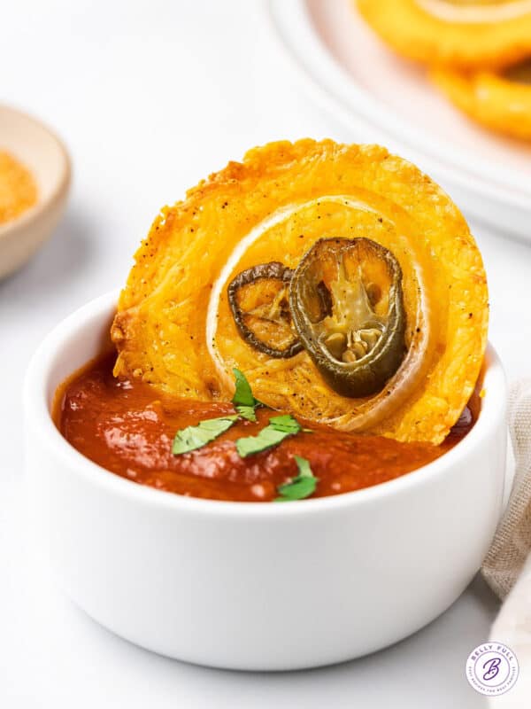 Low Carb Cheddar Onion Ring Chips Belly Full