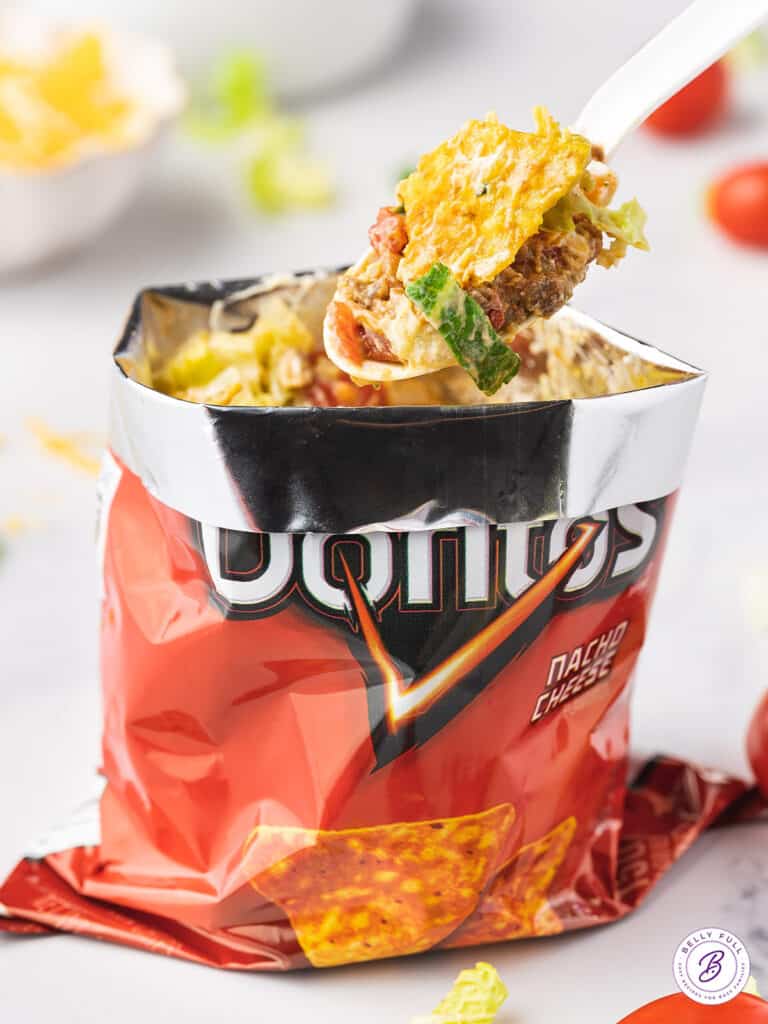 Walking Tacos {Taco in a Chip Bag} Belly Full