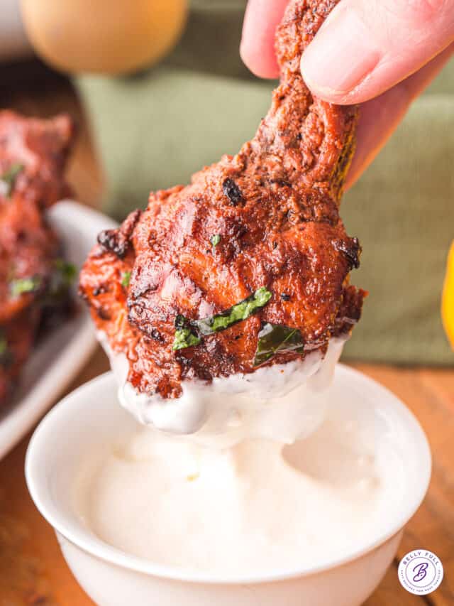 Tandoori Chicken Wings {Air Fryer or Oven} Belly Full