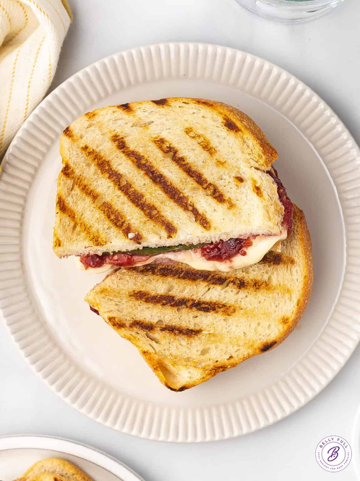 Poblano Brie Grilled Cheese Sandwich Belly Full