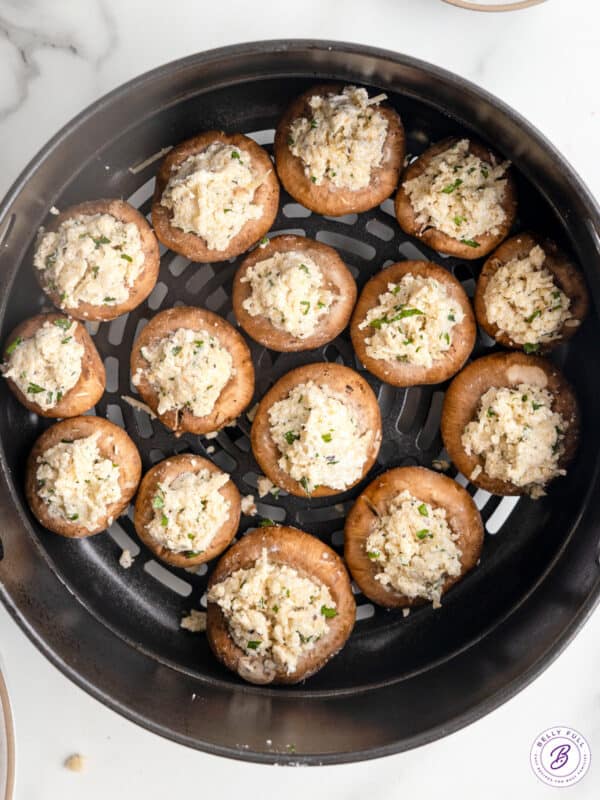Air Fryer Stuffed Mushrooms Belly Full