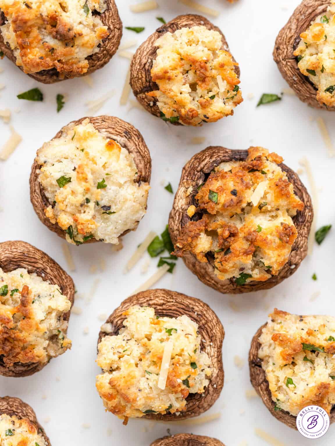 Air Fryer Stuffed Mushrooms Belly Full