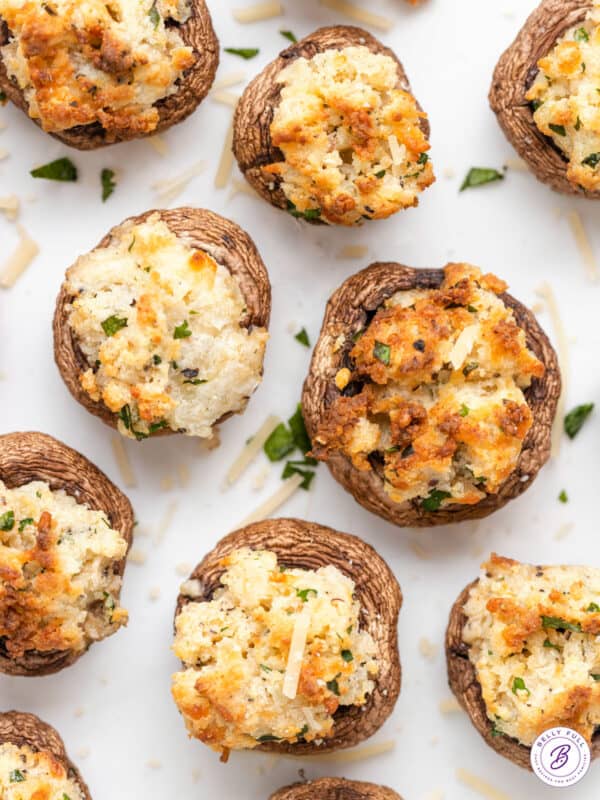 Air Fryer Stuffed Mushrooms Belly Full