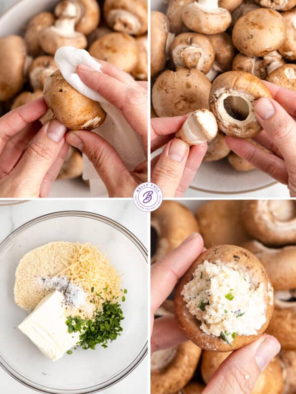 Air Fryer Stuffed Mushrooms Belly Full