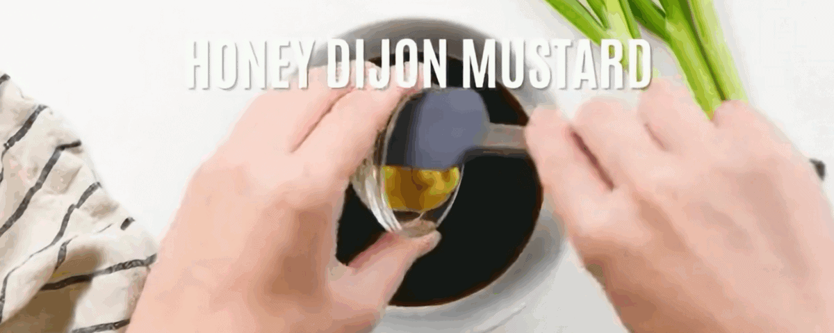 Preparing the dipping sauce.