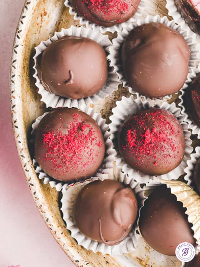Dark Chocolate Raspberry Truffles Belly Full