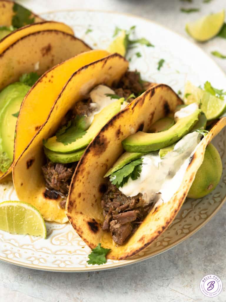 Crockpot Shredded Beef Tacos - Belly Full