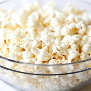 bowl of popped popcorn