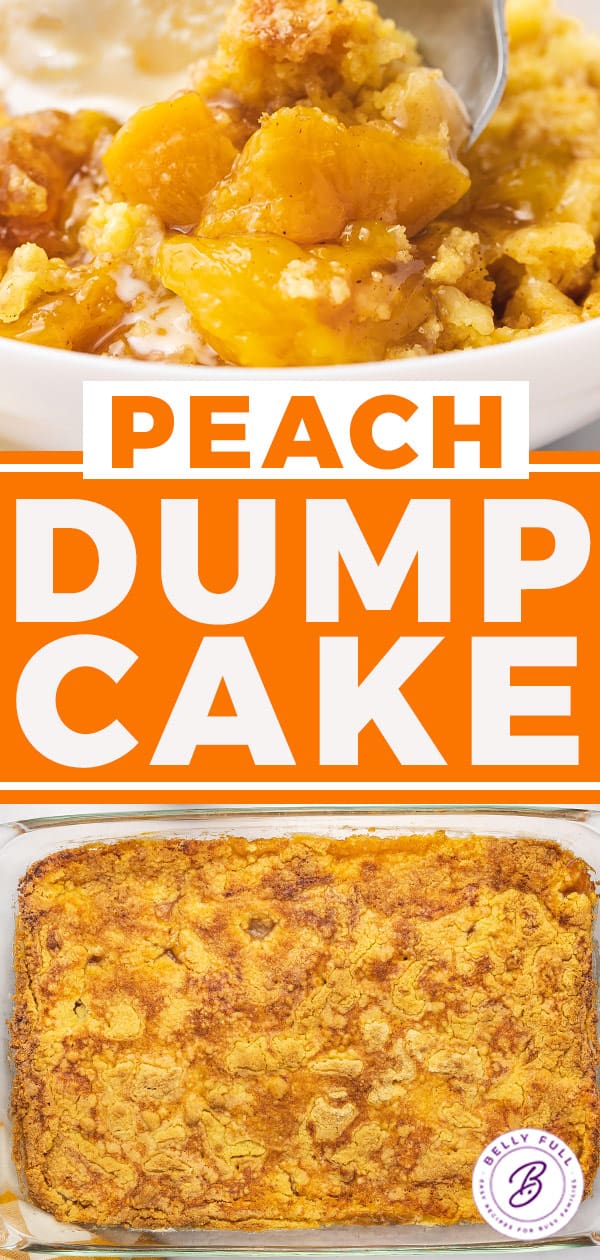 Peach Dump Cake Recipe {5 ingredients} Belly Full