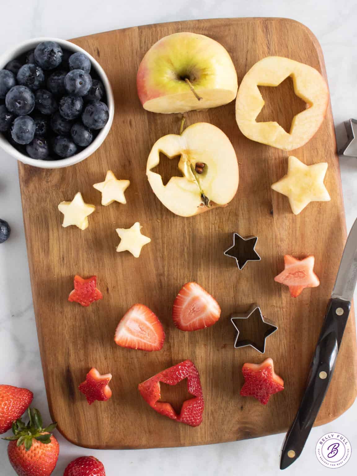 Red White and Blue Fruit Kabobs Belly Full