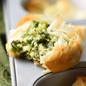 Greek spinach pie muffin cup