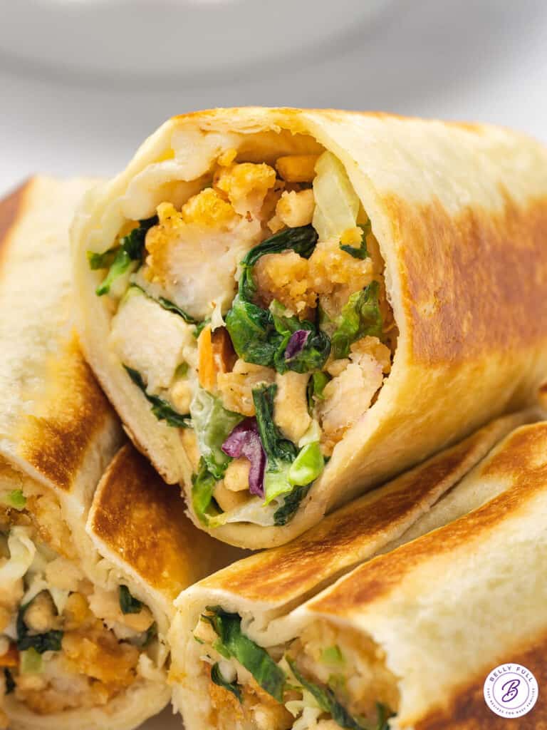 Asian Chicken Salad Wrap - Belly Full