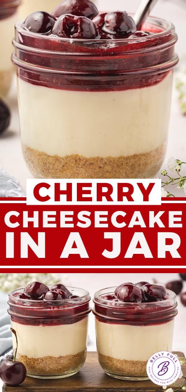 Cherry Cheesecake in a Jar l Belly Full