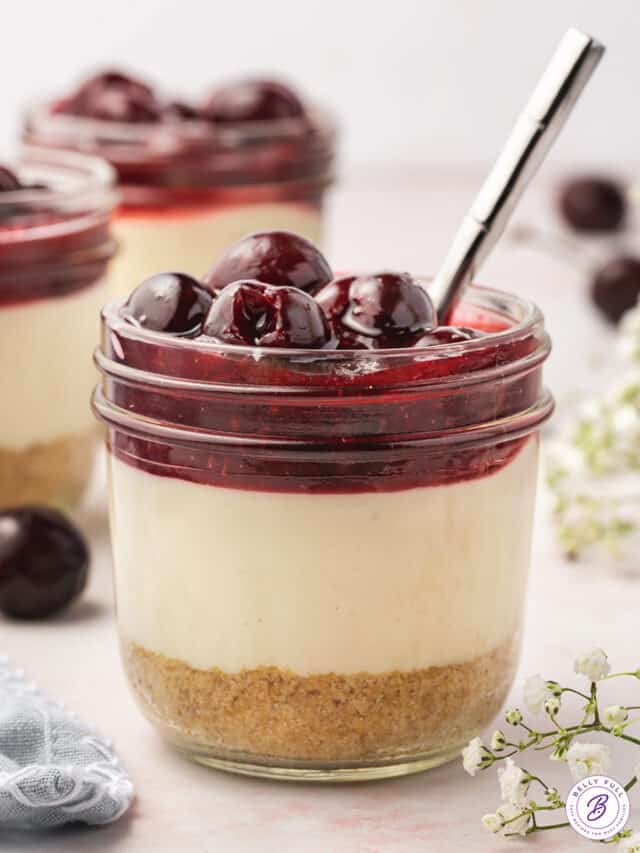 Cherry Cheesecake in a Jar l Belly Full