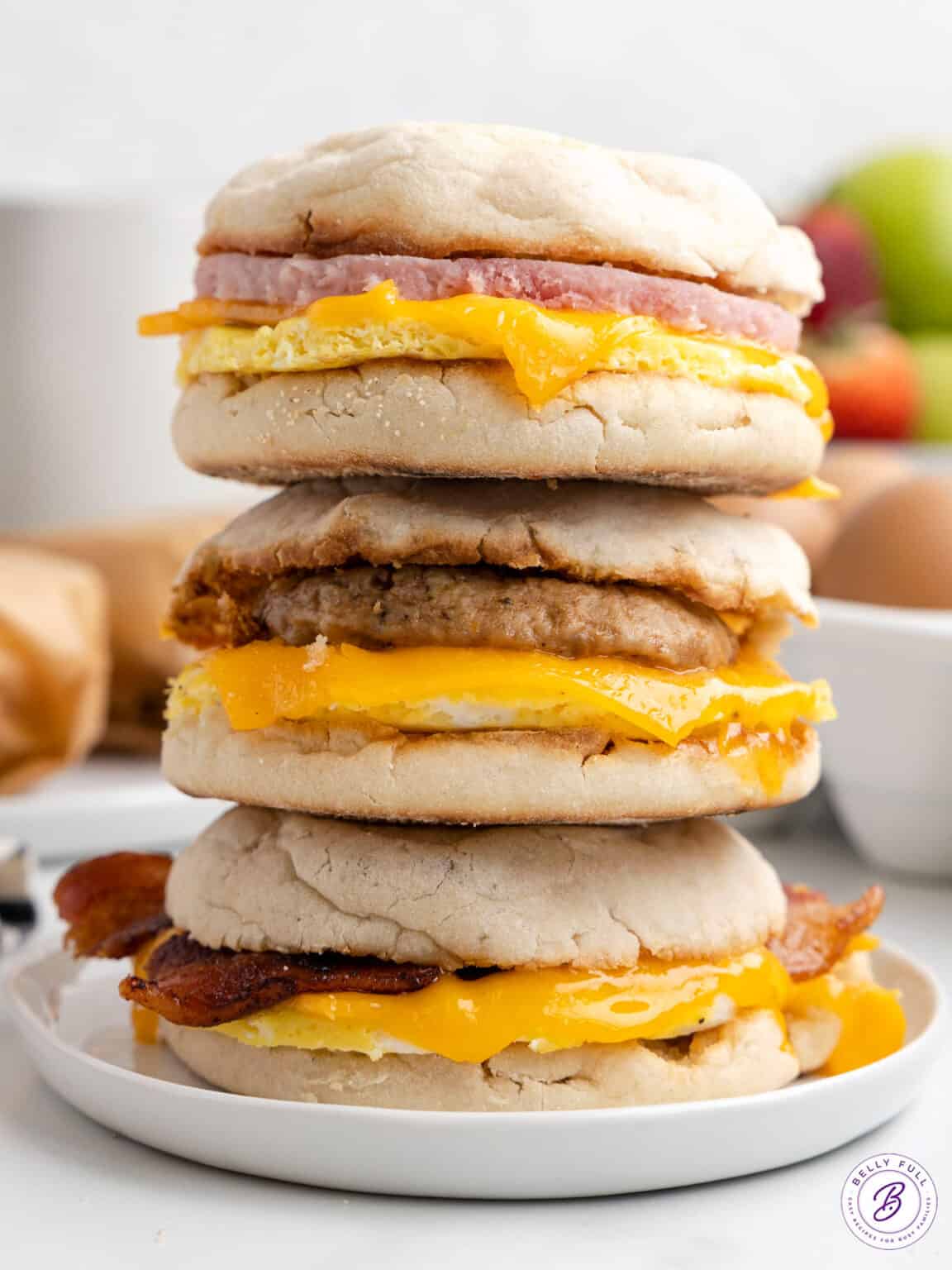 Freezer Breakfast Sandwiches - Belly Full