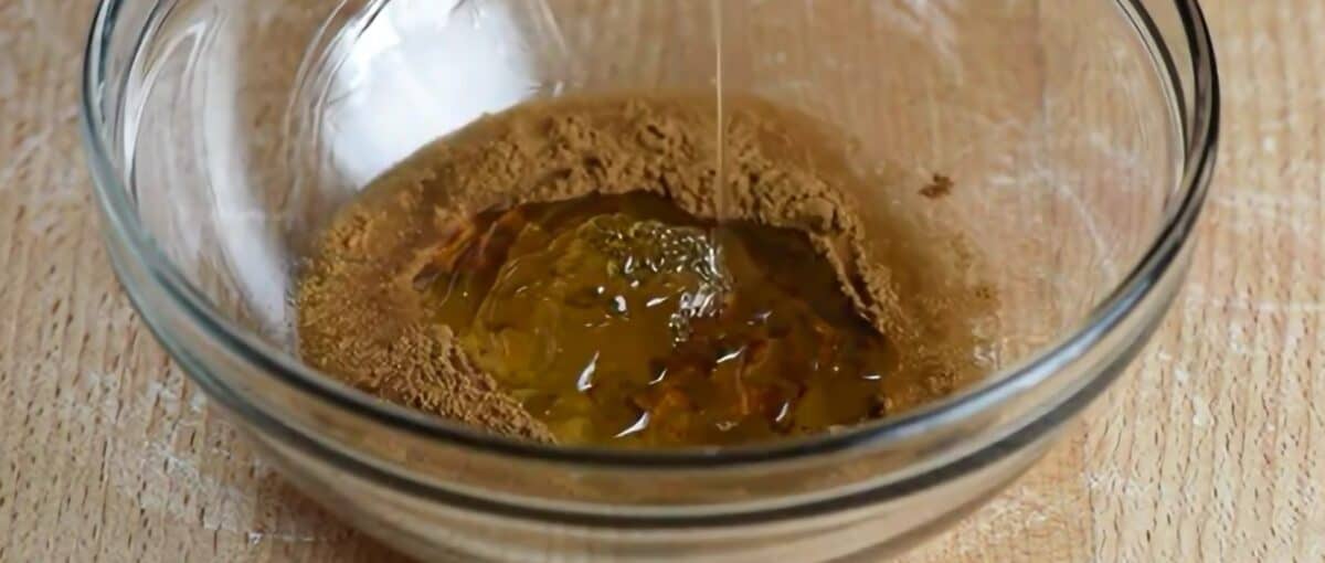 Making the glaze for the bananas. 