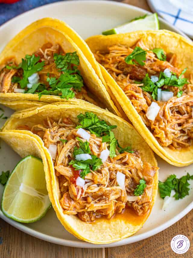 Crockpot Shredded Chicken Tacos Belly Full 5854