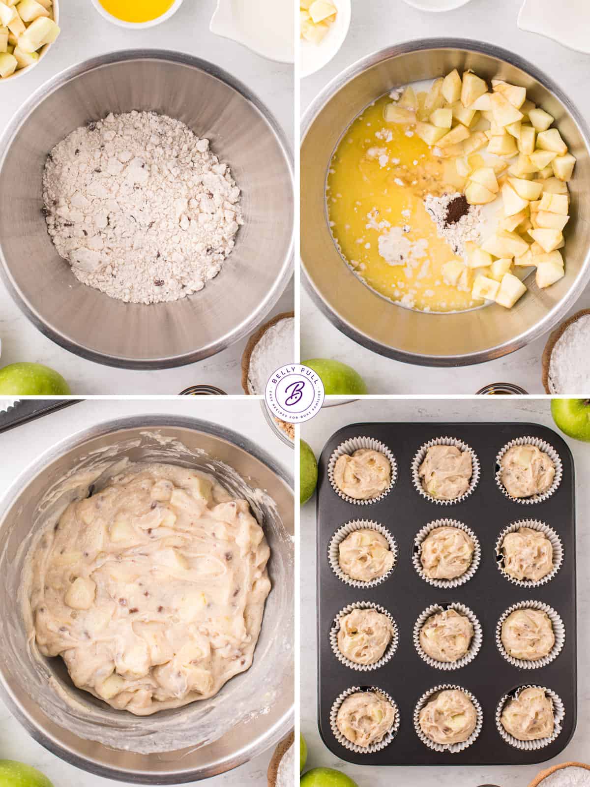 4 images how to make apple muffins