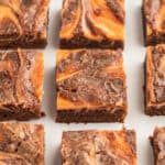 orange swirled brownies