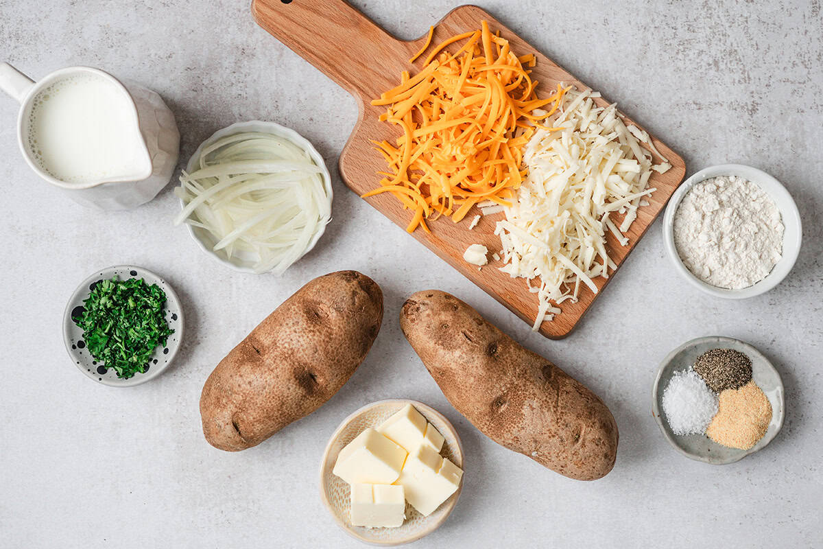 ingredients for au gratin potatoes