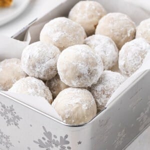 holiday gift box full of gingerbread truffles