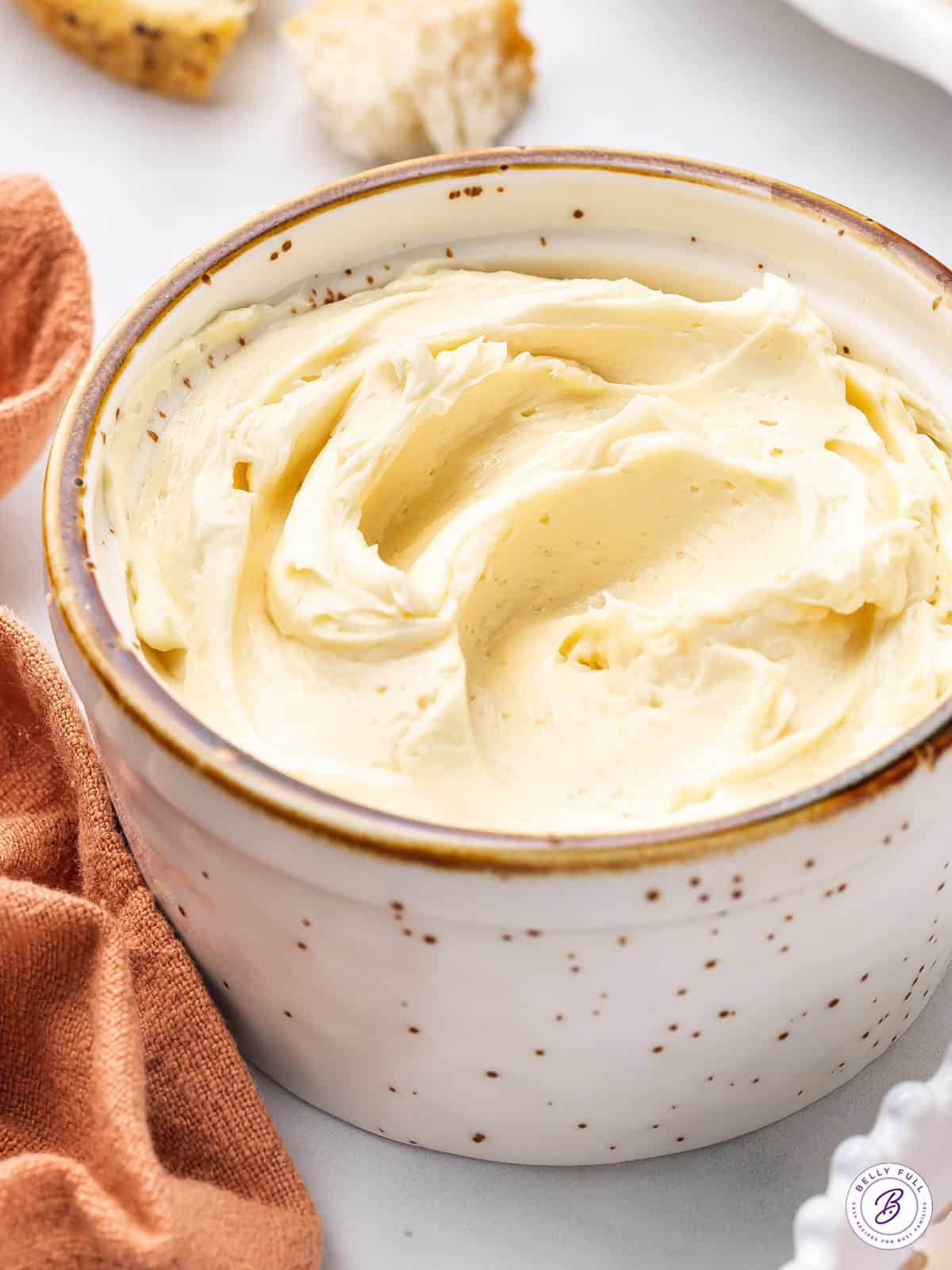 ramekin filled with whipped honey butter